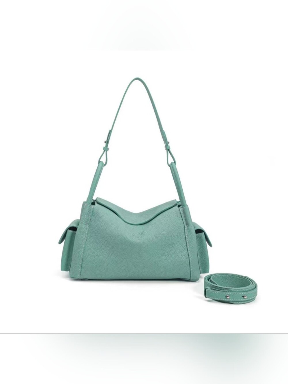 💯 Leather 🆕 Bag - Unbranded Self Support Company And Chain - Picture 3 of 6